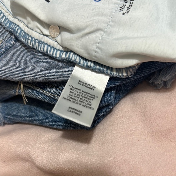 Abound Blue Jean Shorts High-Waisted Frayed Hem - Picture 7 of 8